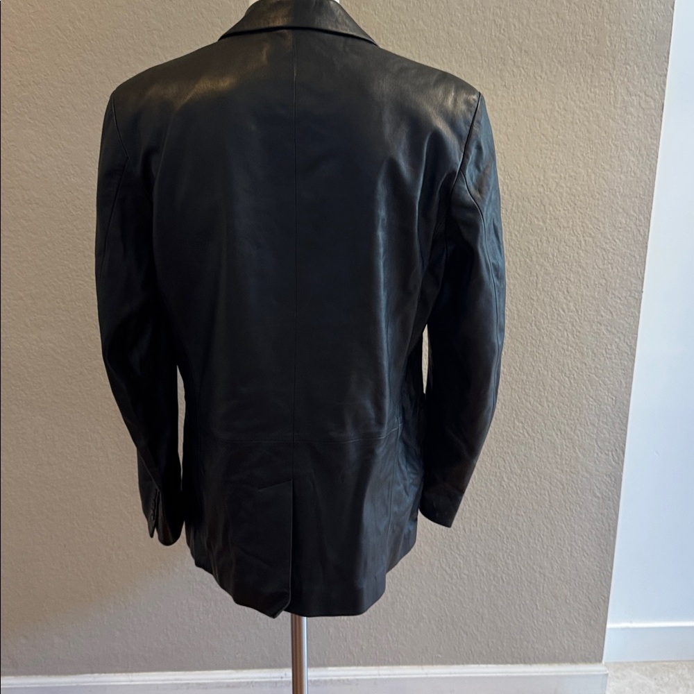 Ted Baker London‎ Blue Leather Jacket - Picture 7 of 9